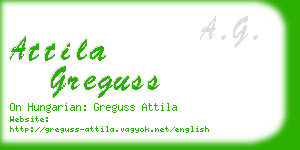 attila greguss business card